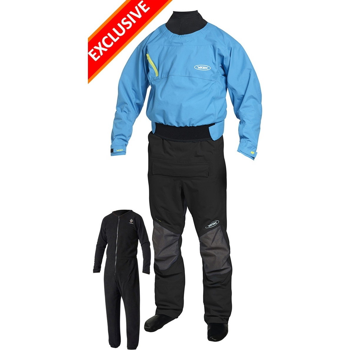 2019 Yak Avant - Garde En Eau Vive / Kayak Drysuit Inc Underfleece 2734 Bleu / Noir